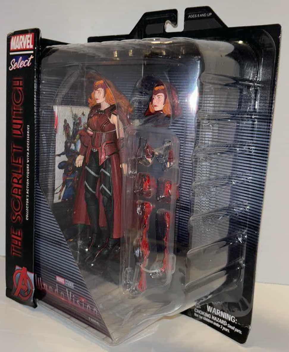 Photo 2 of NEW DIAMOND SELECT TOYS MARVEL SELECT WANDA VISION COLLECTOR'S ACTION FIGURE & ACCESSORIES, "THE SCARLET WITCH"