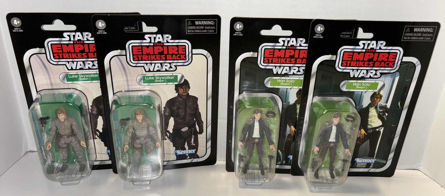 Photo 1 of NEW 4-PACK HASBRO STAR WARS THE VINTAGE COLLECTION ACTION FIGURE & ACCESSORIES, THE EMPIRE STRIKES BACK “LUKE SKYWALKER (BESPIN)” & “HAN SOLO (BESPIN)”