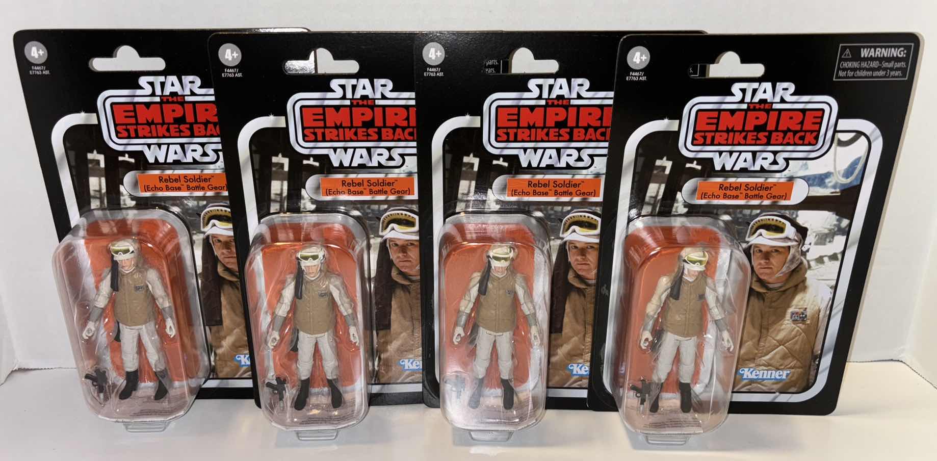 Photo 1 of NEW 4-PACK HASBRO STAR WARS THE VINTAGE COLLECTION ACTION FIGURE & ACCESSORIES, THE EMPIRE STRIKES BACK “REBEL SOLDIER (ECHO BASE BATTLE GEAR)”