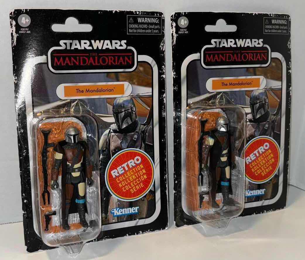 Photo 8 of NEW 8-PACK CASE HASBRO KENNER STAR WARS THE RETRO COLLECTION ACTION FIGURE & ACCESSORIES, “THE MANDALORIAN ASSORTED SET OF 8”