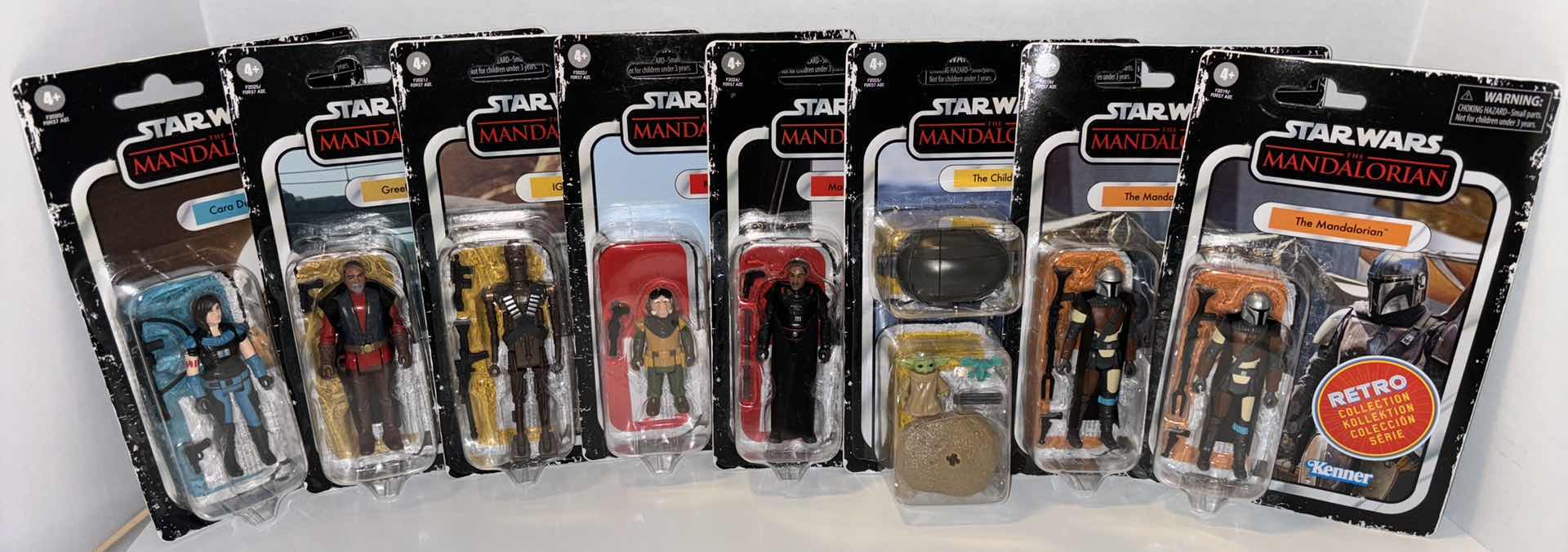 Photo 1 of NEW 8-PACK CASE HASBRO KENNER STAR WARS THE RETRO COLLECTION ACTION FIGURE & ACCESSORIES, “THE MANDALORIAN ASSORTED SET OF 8”