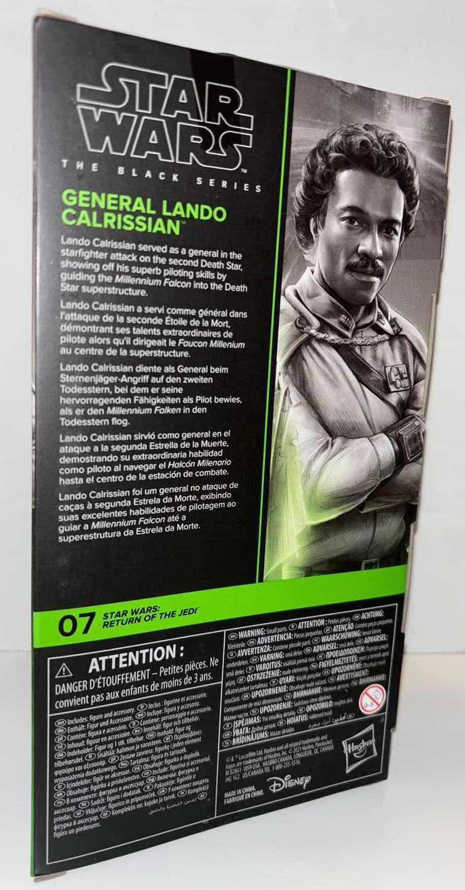 Photo 2 of NEW HASBRO STAR WARS THE BLACK SERIES ACTION FIGURE & ACCESSORIES, RETURN OF THE JEDI “GENERAL LANDO CALRISSIAN”