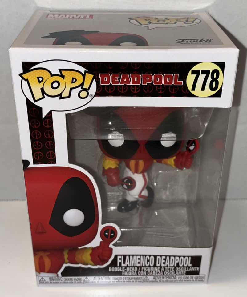 Photo 1 of NEW FUNKO POP! MARVEL DEADPOOL BOBBLEHEAD FIGURE, #778 “FLAMENCO DEALPOOL”