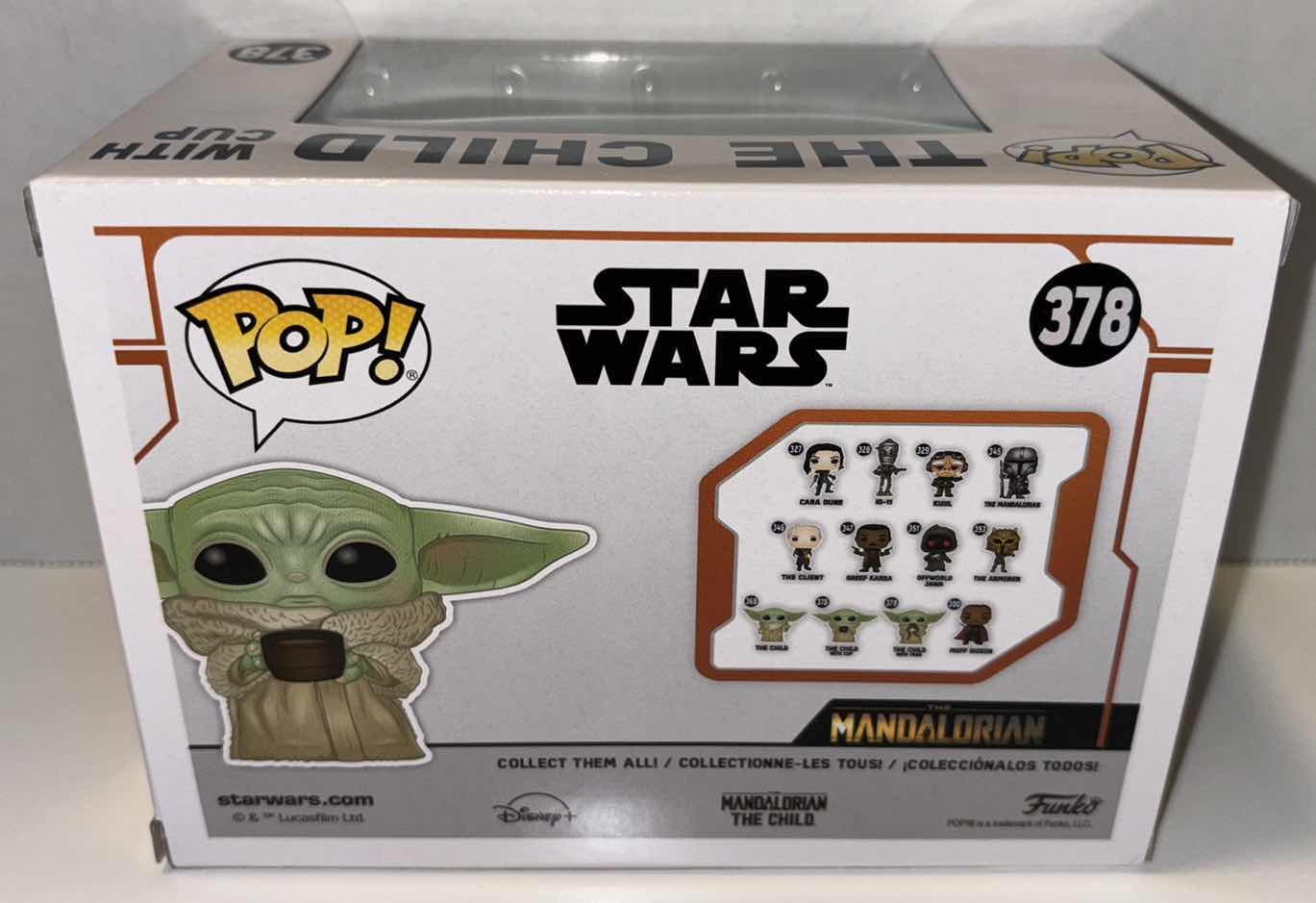 Photo 3 of NEW FUNKO POP! STAR WARS THE MANDALORIAN BOBBLEHEAD FIGURE, #378 “THE CHILD WITH CUP”