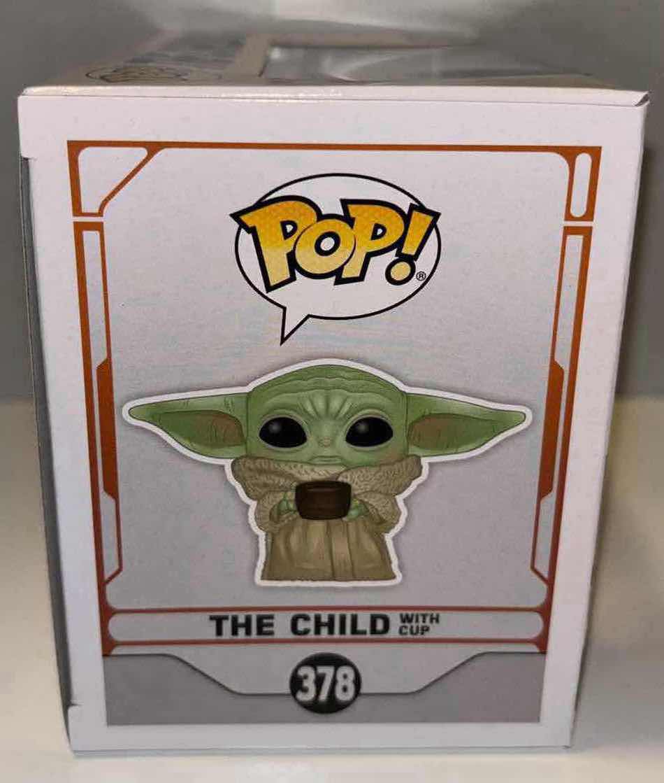 Photo 2 of NEW FUNKO POP! STAR WARS THE MANDALORIAN BOBBLEHEAD FIGURE, #378 “THE CHILD WITH CUP”