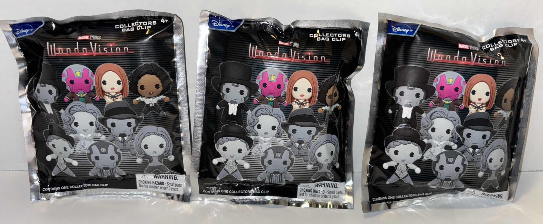 Photo 1 of NEW 3-PACK DISNEY+ MARVEL STUDIOS WANDA VISION COLLECTORS BAG CLIP