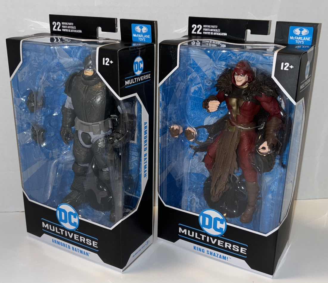 Photo 2 of NEW MCFARLANE TOYS DC MULTIVERSE ACTION FIGURE & ACCESSORIES, “ARMORED BATMAN” & “KING SHAZAM!”