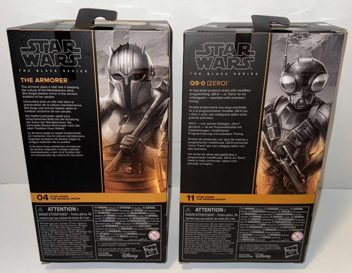 Photo 2 of NEW 2-PACK HASBRO STAR WARS THE BLACK SERIES ACTION FIGURE & ACCESSORIES, THE MANDALORIAN "THE ARMORER" & “Q9-0 (ZERO)”