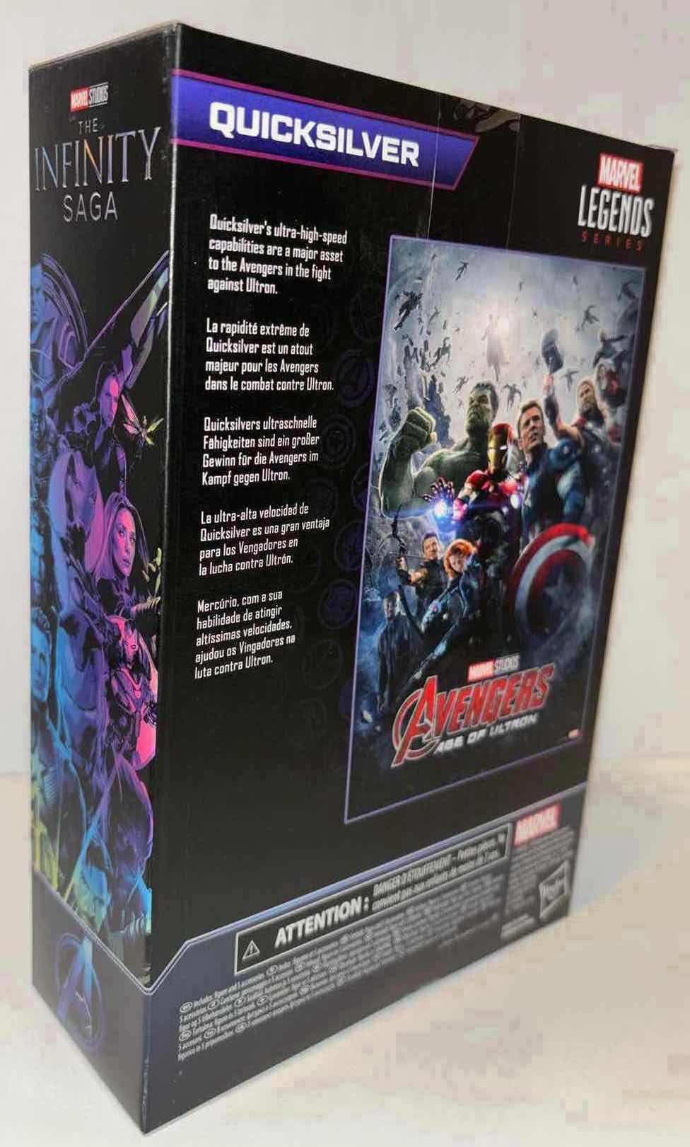 Photo 3 of NEW 6-PACK CASE HASBRO LEGENDS SERIES AVENGERS AGE OF ULTRON ACTION FIGURE & ACCESSORIES, THE INFINITY SAGA
"QUICKSILVER"