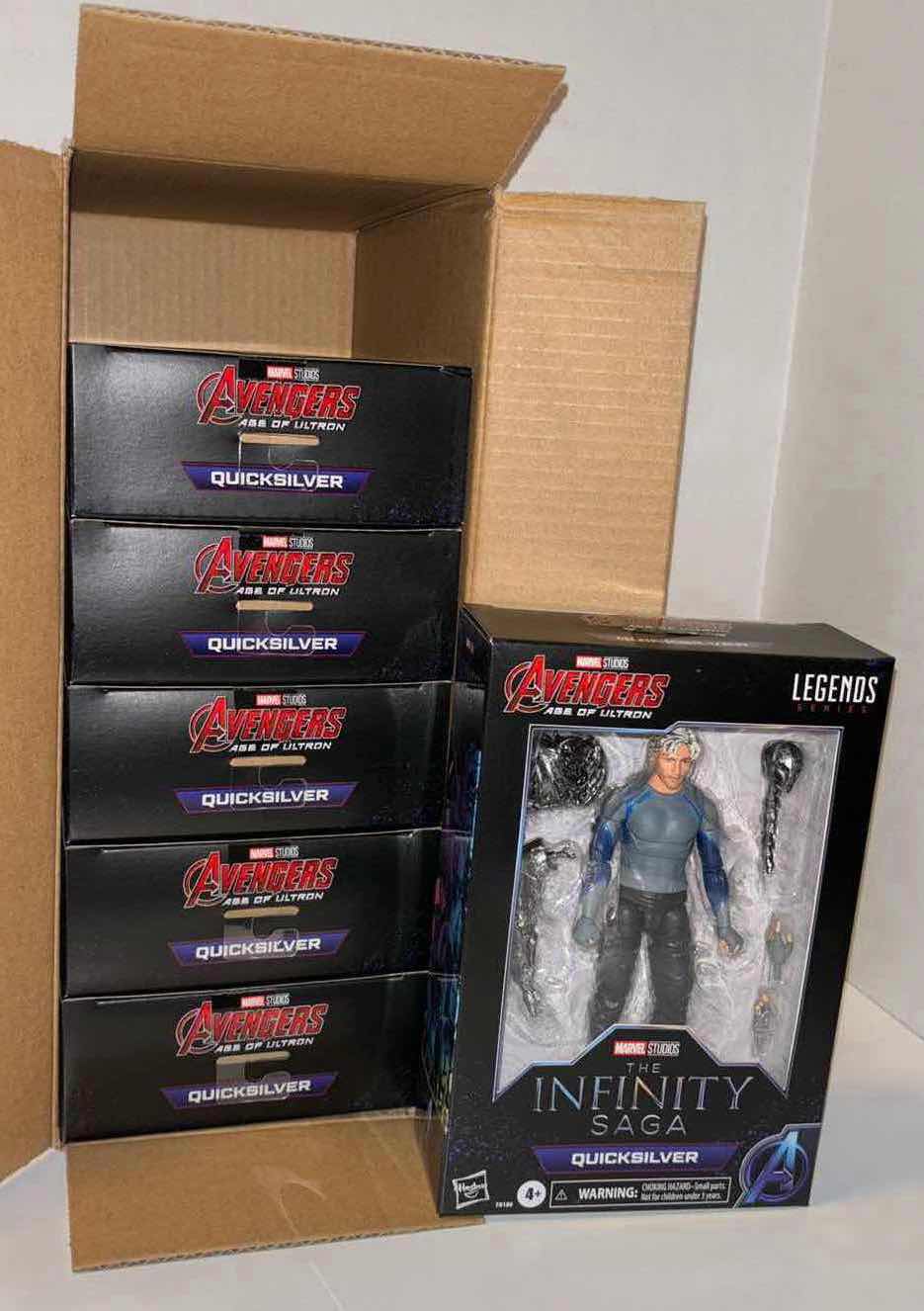 Photo 1 of NEW 6-PACK CASE HASBRO LEGENDS SERIES AVENGERS AGE OF ULTRON ACTION FIGURE & ACCESSORIES, THE INFINITY SAGA
"QUICKSILVER"