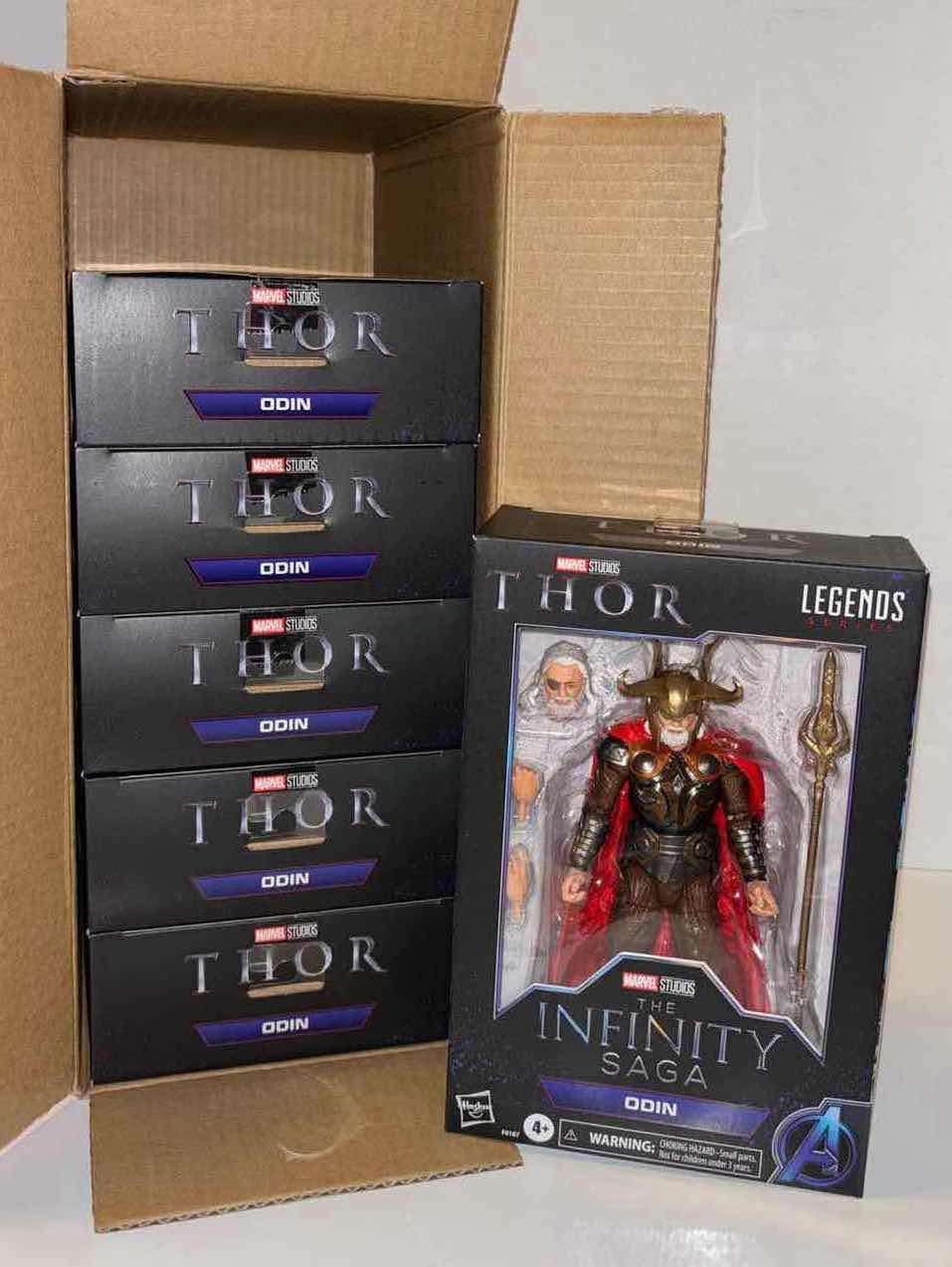 Photo 1 of NEW 6-PACK CASE HASBRO MARVEL LEGENDS SERIES THOR ACTION FIGURE &
ACCESSORIES, THE INFINITY SAGA
"ODIN"