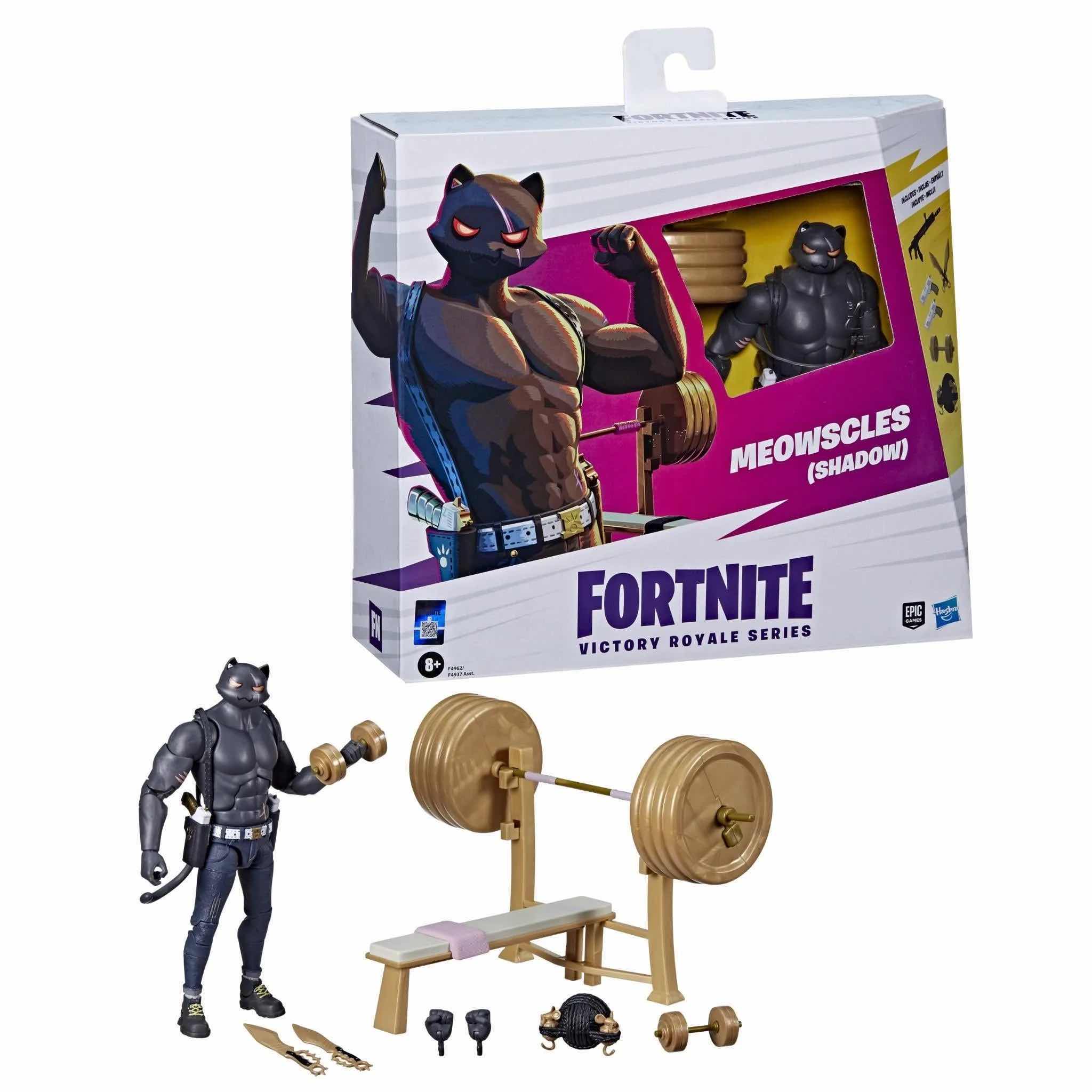 Photo 1 of NEW HASBRO EPIC GAMES FORTNITE VICTORY ROYALE SERIES ACTION FIGURE & ACCESSORIES SET, “MEOWSCLES (SHADOW)”