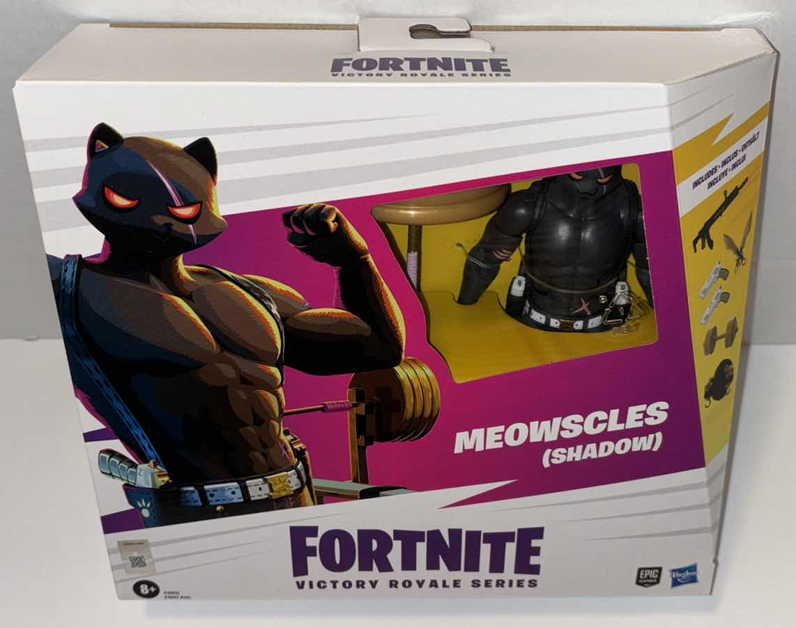 Photo 2 of NEW HASBRO EPIC GAMES FORTNITE VICTORY ROYALE SERIES ACTION FIGURE & ACCESSORIES SET, “MEOWSCLES (SHADOW)”