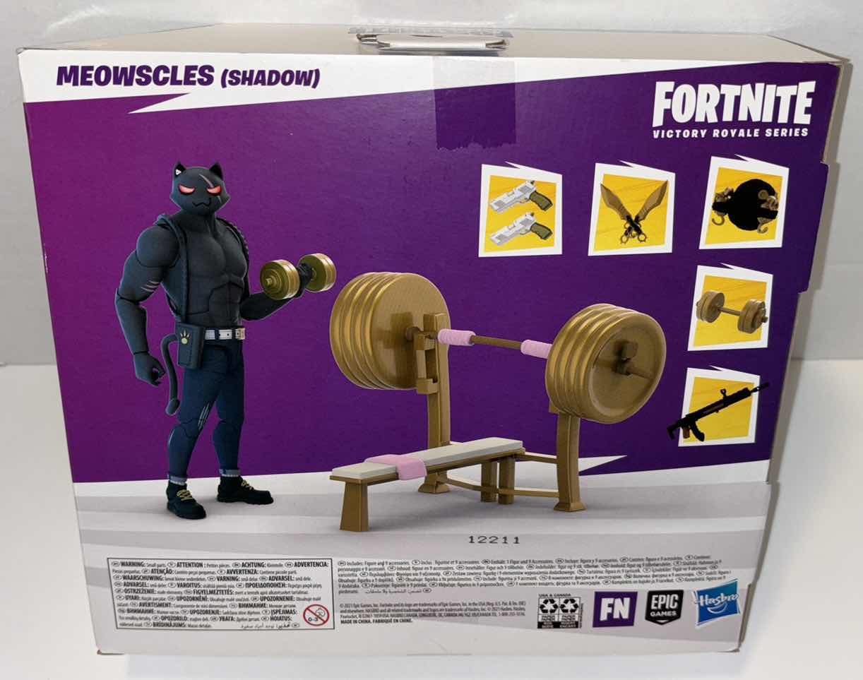 Photo 4 of NEW HASBRO EPIC GAMES FORTNITE VICTORY ROYALE SERIES ACTION FIGURE & ACCESSORIES SET, “MEOWSCLES (SHADOW)”