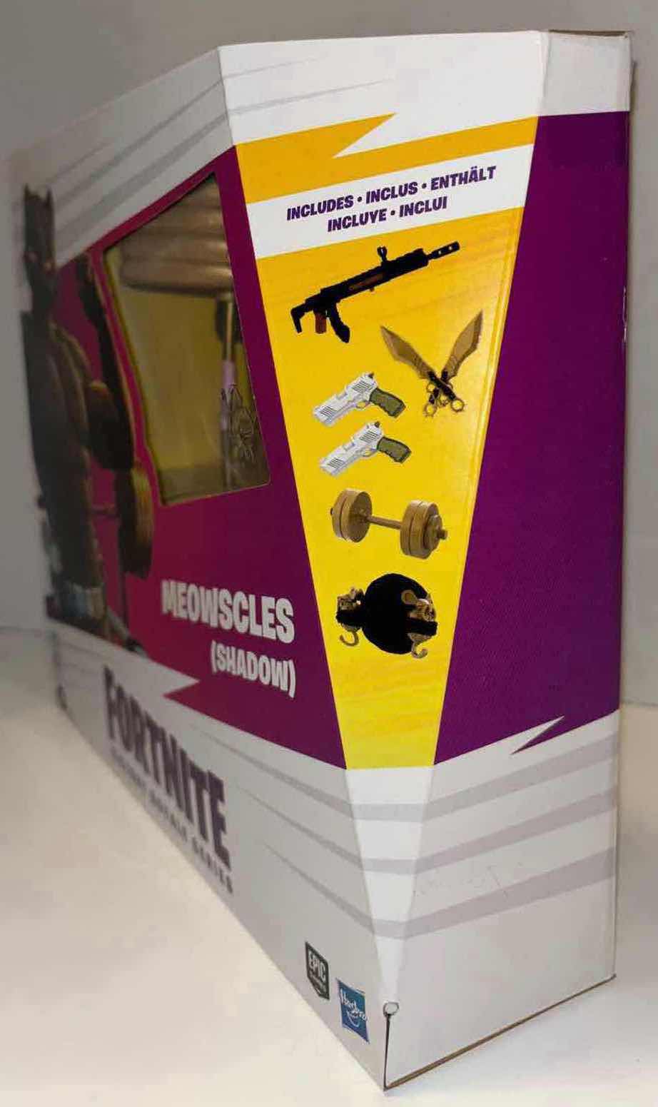 Photo 3 of NEW HASBRO EPIC GAMES FORTNITE VICTORY ROYALE SERIES ACTION FIGURE & ACCESSORIES SET, “MEOWSCLES (SHADOW)”