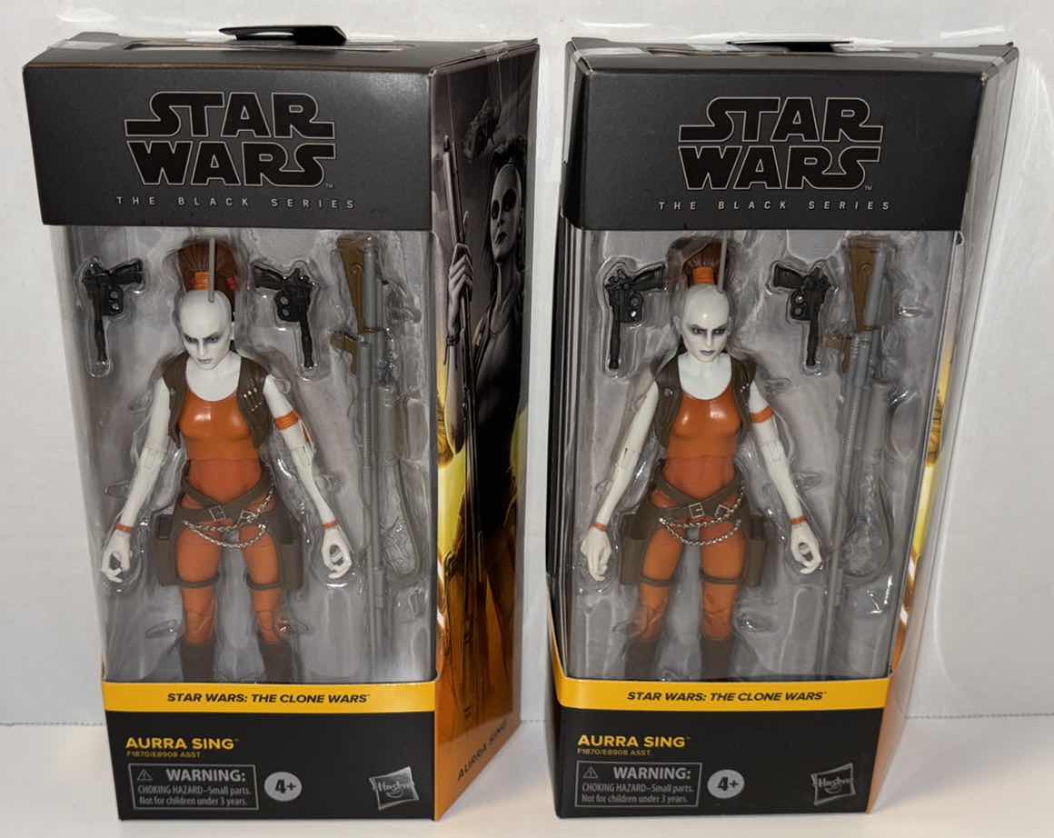 Photo 1 of NEW 2-PACK HASBRO STAR WARS THE BLACK SERIES ACTION FIGURE & ACCESSORIES, THE CLONE WARS “AURRA SING”