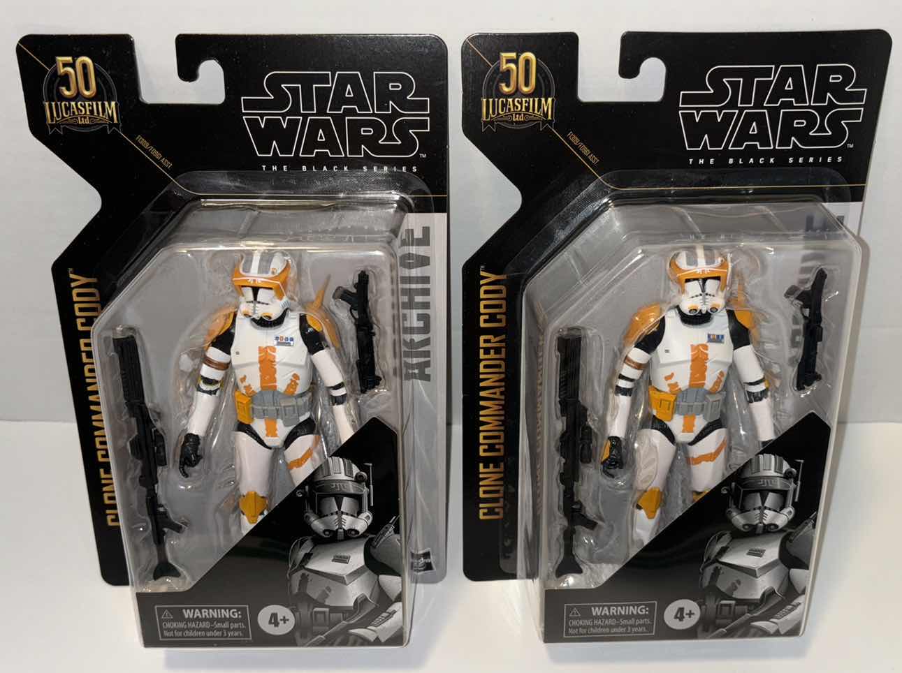 Photo 1 of NEW 2-PACK HASBRO STAR WARS THE BLACK SERIES 50TH ANNIVERSARY ARCHIVE ACTION FIGURE & ACCESSORIES, “CLONE COMMANDER CODY”