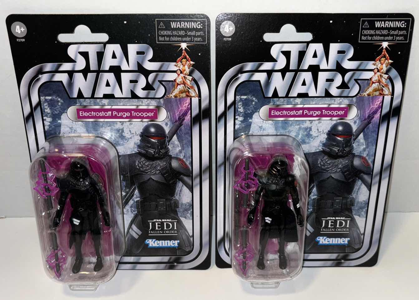 Photo 1 of NEW 2-PACK HASBRO/KENNER STAR WARS THE VINTAGE COLLECTION ACTION FIGURE & ACCESSORIES, JEDI FALLEN ORDER “ELECTROSTAFF PURGE TROOPER”