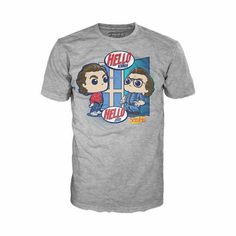 Photo 2 of NEW 4-PACK MULTI-SIZE BUNDLE FUNKO POP! SEINFELD TEE “JERRY/NEWMAN” T-SHIRTS (COLOR: SPORTS GREY, SIZES: L, XL, 2X, 3X)