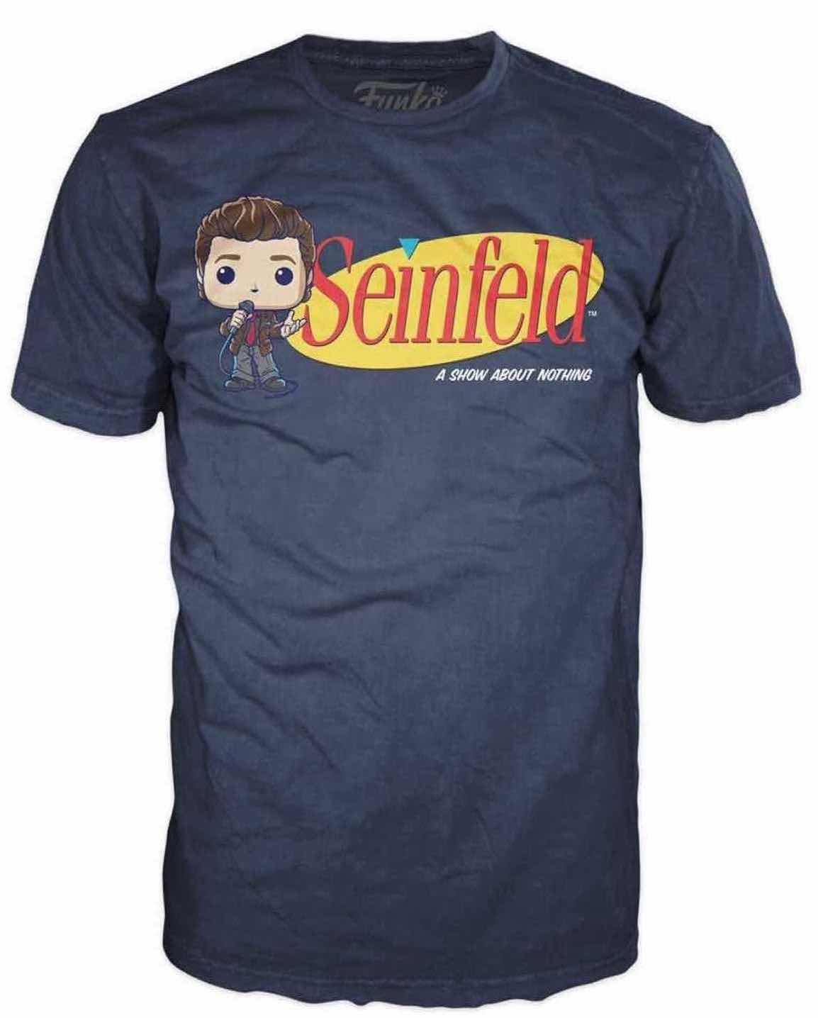 Photo 2 of NEW 4-PACK MULTI-SIZE BUNDLE FUNKO POP! SEINFELD TEE “SEINFELD LOGO” T-SHIRTS (COLOR: NAVY, SIZES: L, XL, 2X, 3X)