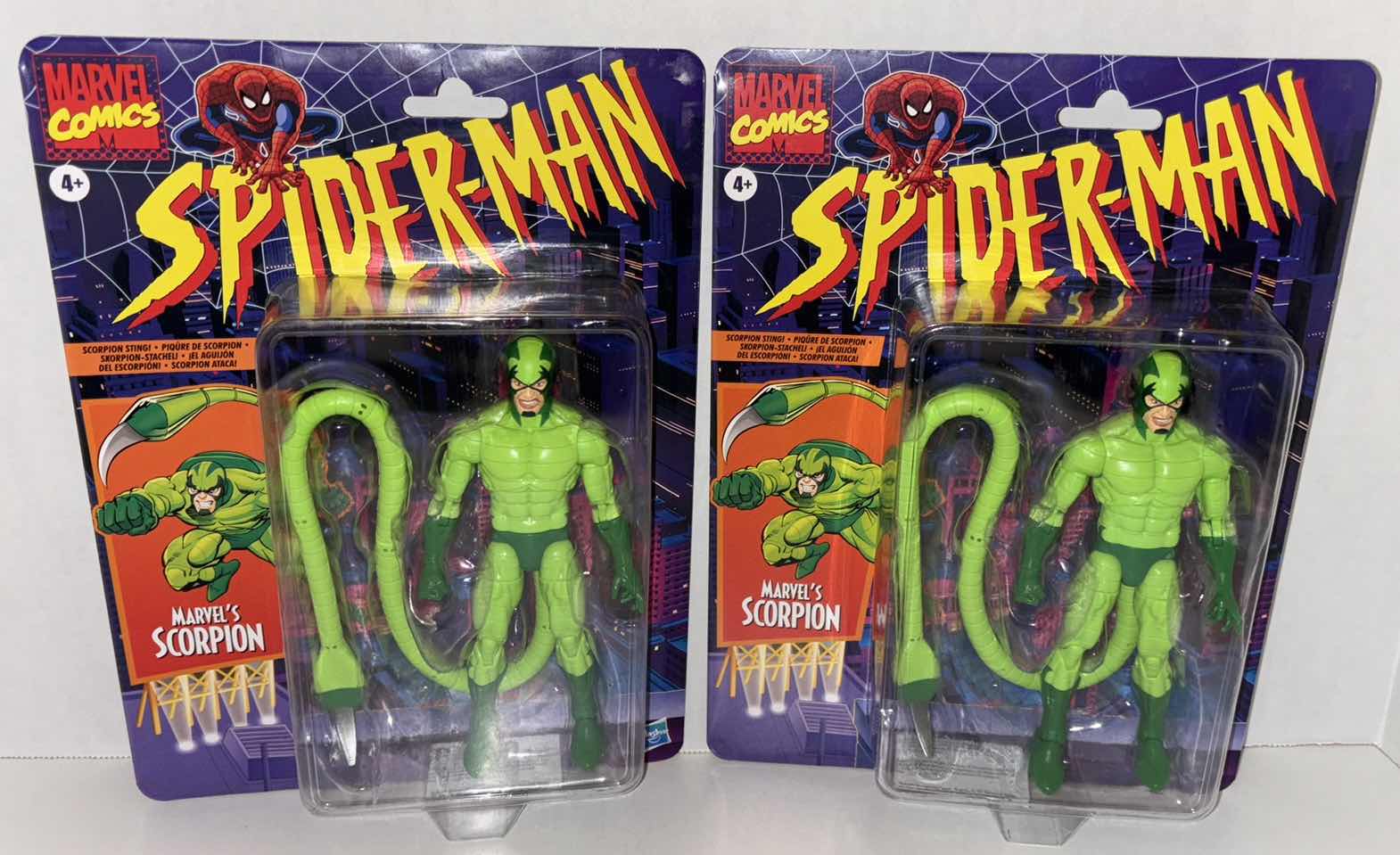 Photo 1 of NEW 2-PACK HASBRO MARVEL COMICS SPIDER-MAN ACTION FIGURE, "MARVEL'S SCORPION"