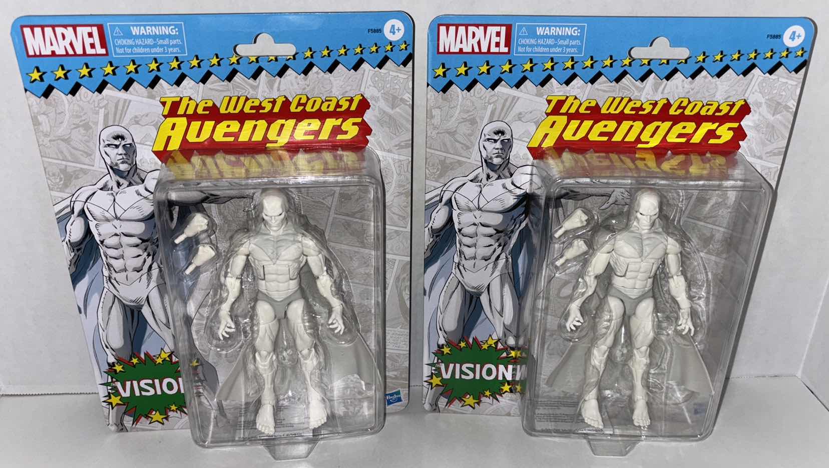 Photo 1 of NEW 2-PACK HASBRO MARVEL LEGENDS RETRO SERIES 6" ACTION FIGURE, THE WEST COAST AVENGERS "THE VISION"