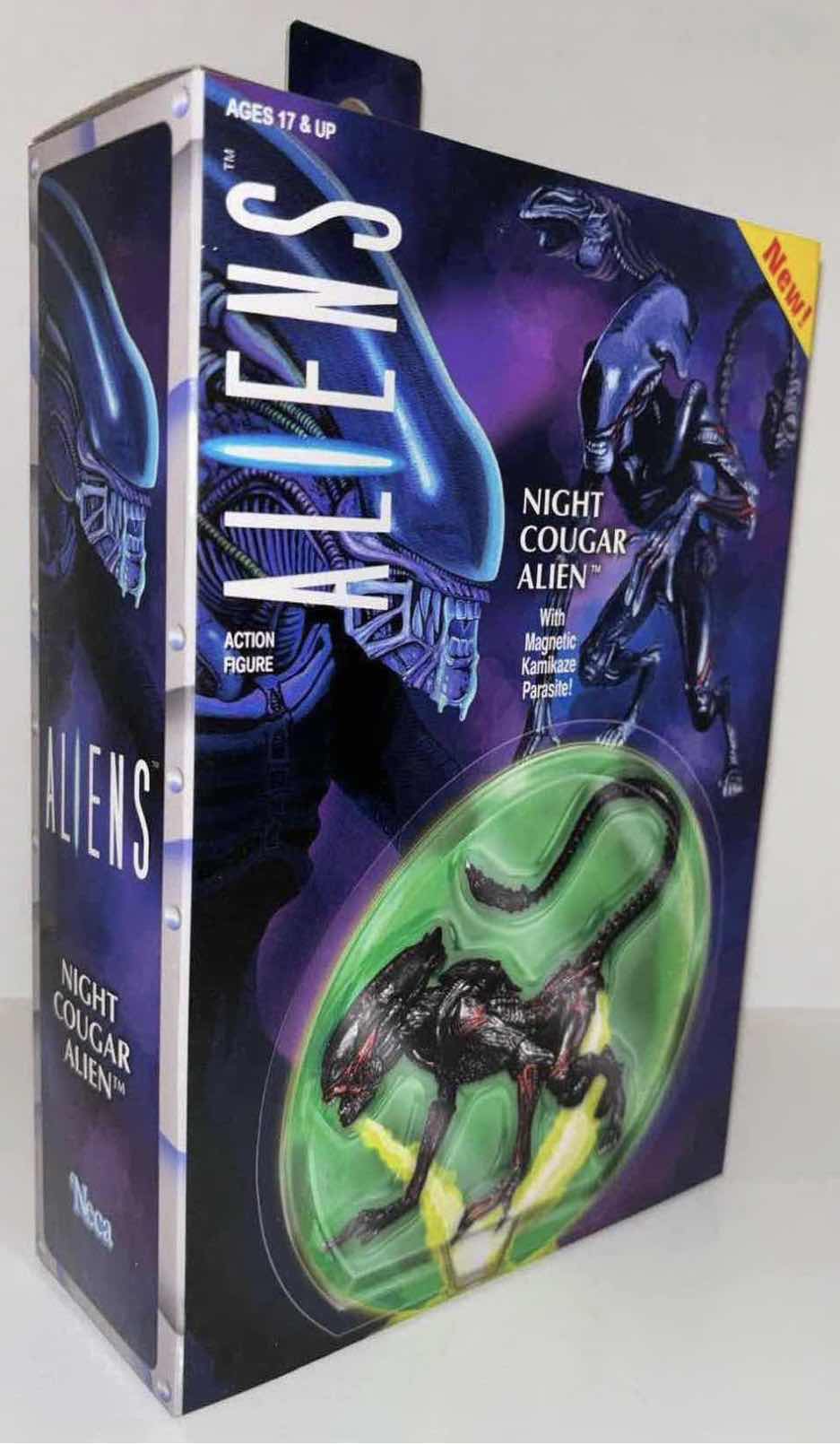 Photo 1 of NEW NECA ALIENS ACTION FIGURE & ACCESSORIES, "NIGHT COUGAR ALIEN W MAGNETIC KAMIKAZE PARASITE"