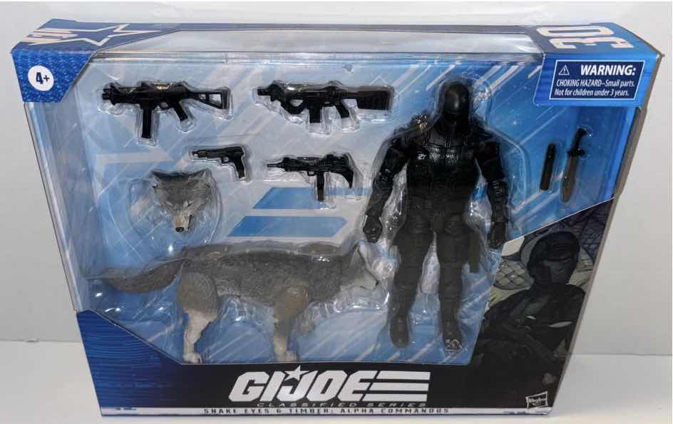 Photo 1 of NEW HASBRO G.I. JOE CLASSIFIED SERIES #30 "SNAKE EYES & TIMBER: ALPHA COMMANDOS" ACTION FIGURE &
ACCESSORIES