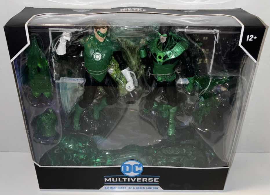 Photo 1 of NEW MCFARLANE TOYS DC MULTIVERSE ACTION FIGURES & ACCESSORIES, DARK NIGHTS METAL "BATMAN EARTH -32" &
"GREEN LANTERN HAL JORDAN"