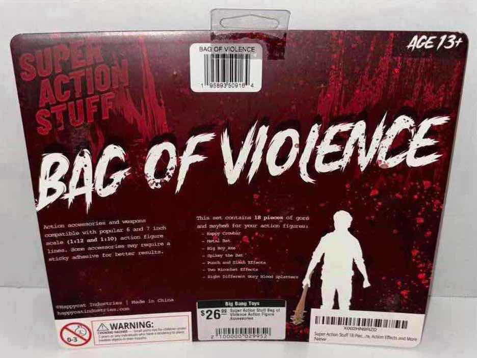 Photo 3 of NEW 2-PACK SUPER ACTION STUFF ACTION FIGURE ACCESSORIES FOR 6"-7" FIGURES,"BAG OF VIOLENCE"