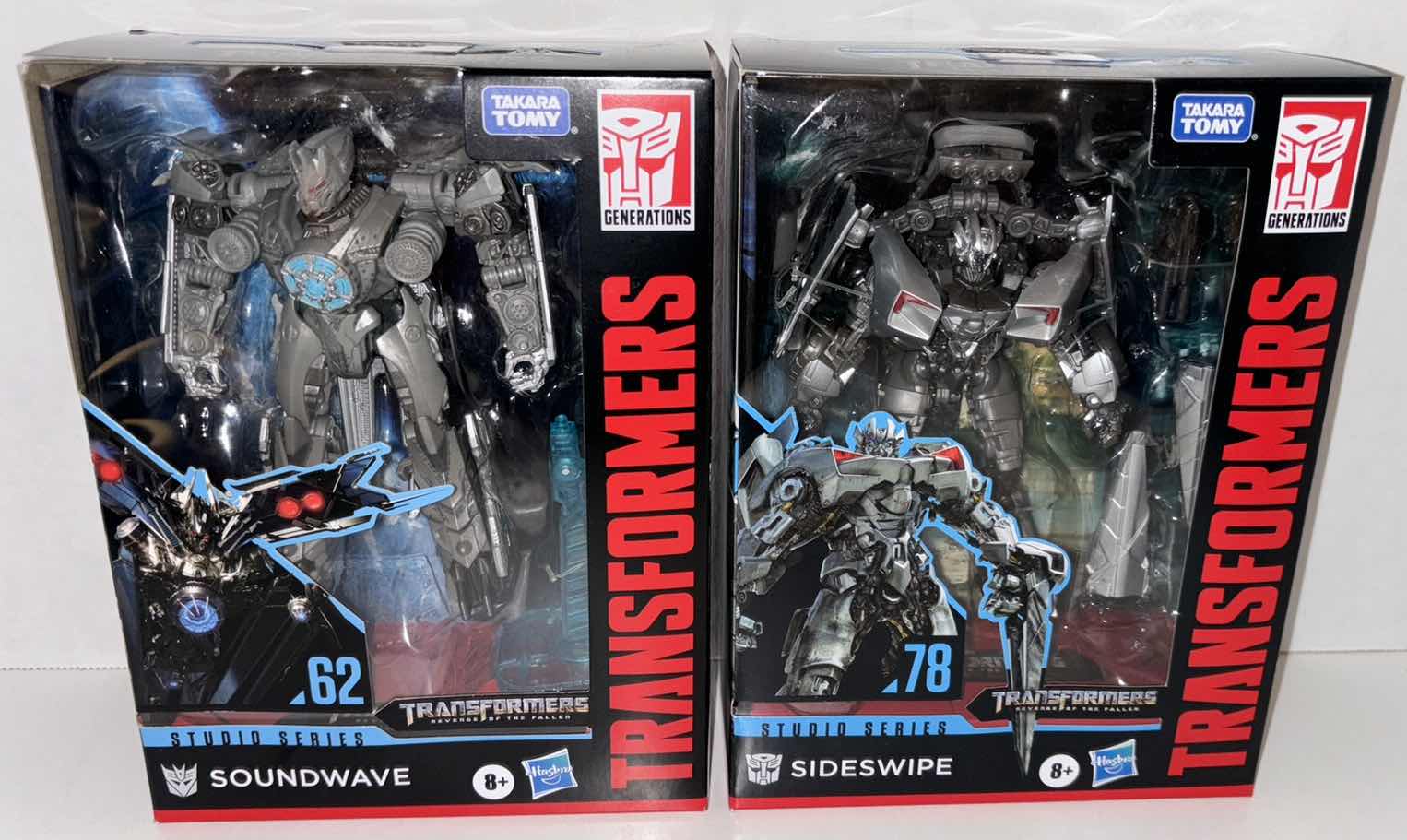 Photo 1 of NEW 2-PACK HASBRO TAKARA TOMY TRANSFORMERS DELUXE CLASS STUDIO SERIES REVENGE OF THE FALLEN #62 "SOUNDWAVE" & #78 “SIDESWIPE” ACTION FIGURE & ACCESSORIES