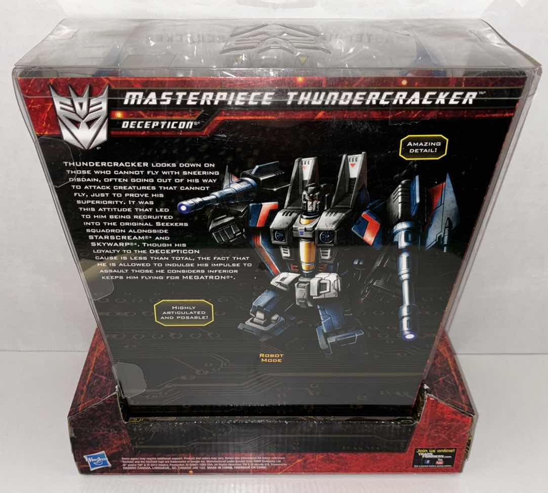 Photo 4 of NEW 2012 HASBRO TRANSFORMERS TOYS R US EXCLUSIVE ACTION FIGURE, DECEPTICON “MASTERPIECE THUNDERCRACKER”