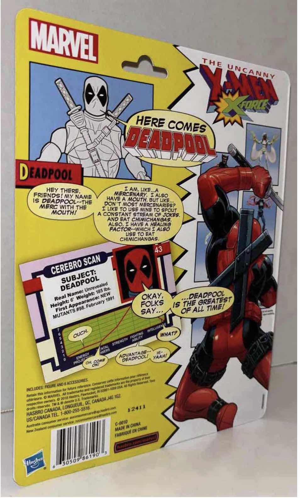 Photo 4 of NEW HASBRO RETRO MARVEL 80TH ANNIVERSARY COLLECTION, THE UNCANNY X-MEN X-FORCE ACTION FIGURE, "DEADPOOL"