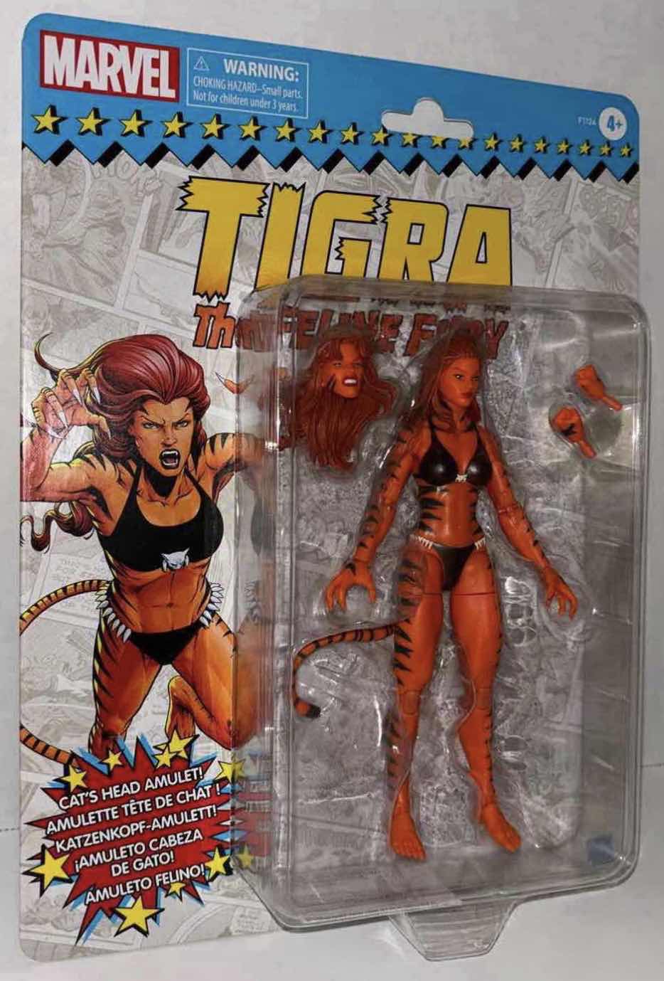 Photo 2 of NEW 2-PACK HASBRO MARVEL LEGENDS RETRO SERIES 6" ACTION FIGURE, "TIGRA" THE FELINE FURY