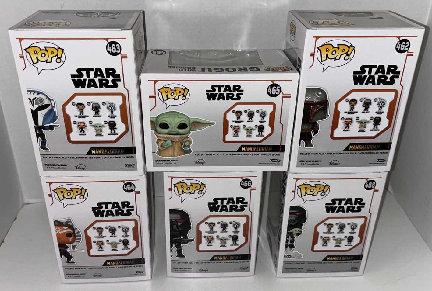 Photo 3 of $81 NEW 6-PACK ASSORTED STAR WARS FUNKO POP! BOBBLEHEAD FIGURES, #462, 463, 464, 465, 466, 488