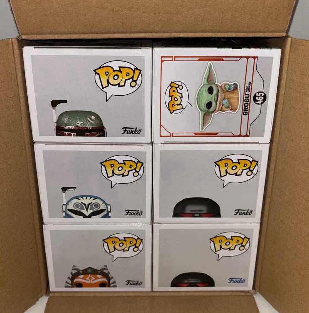 Photo 4 of NEW 6-PACK ASSORTED STAR WARS FUNKO POP! BOBBLEHEAD FIGURES, #462, 463, 464, 465, 466, 488