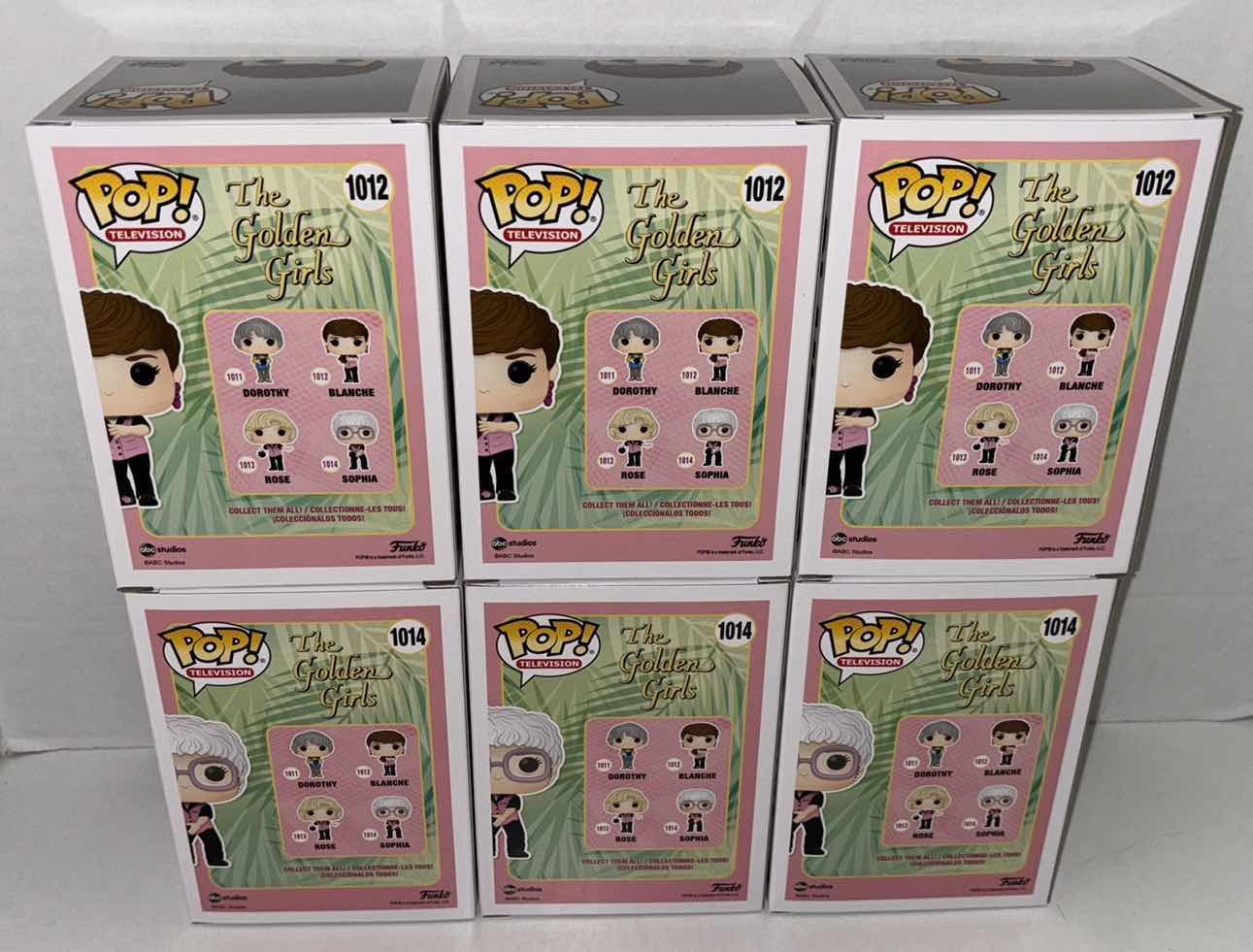 Photo 3 of NEW 6-PACK ASSORTED GOLDEN GIRLS FUNKO POP! VINYL FIGURES, #1012 BLANCHE BOWLING (3) & #1014 SOPHIA BOWLING (3)