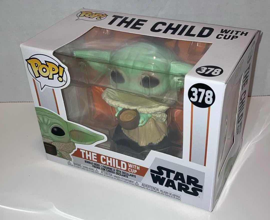 Photo 2 of NEW 6-PACK FUNKO POP! STAR WARS BOBBLE-HEAD FIGURE, #378 THE CHILD W CUP