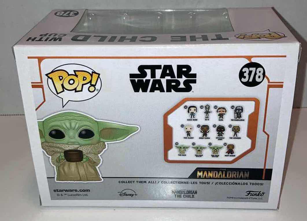 Photo 4 of NEW 6-PACK FUNKO POP! STAR WARS BOBBLE-HEAD FIGURE, #378 THE CHILD W CUP