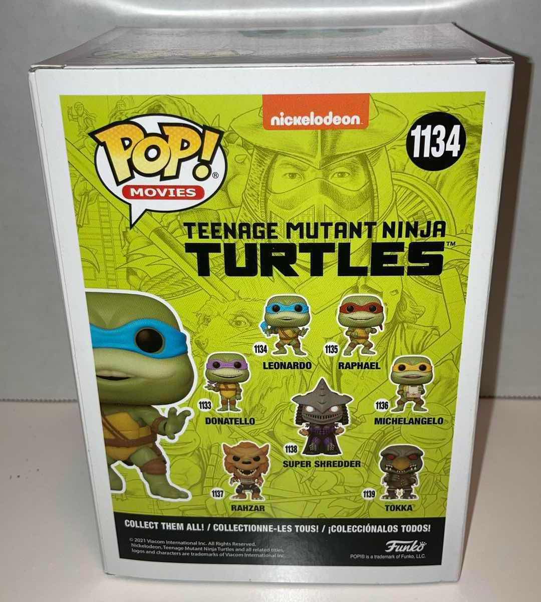 Photo 4 of NEW 6-PACK FUNKO POP! TEENAGE MUTANT NINJA TURTLES VINYL FIGURE, #1134 LEONARDO