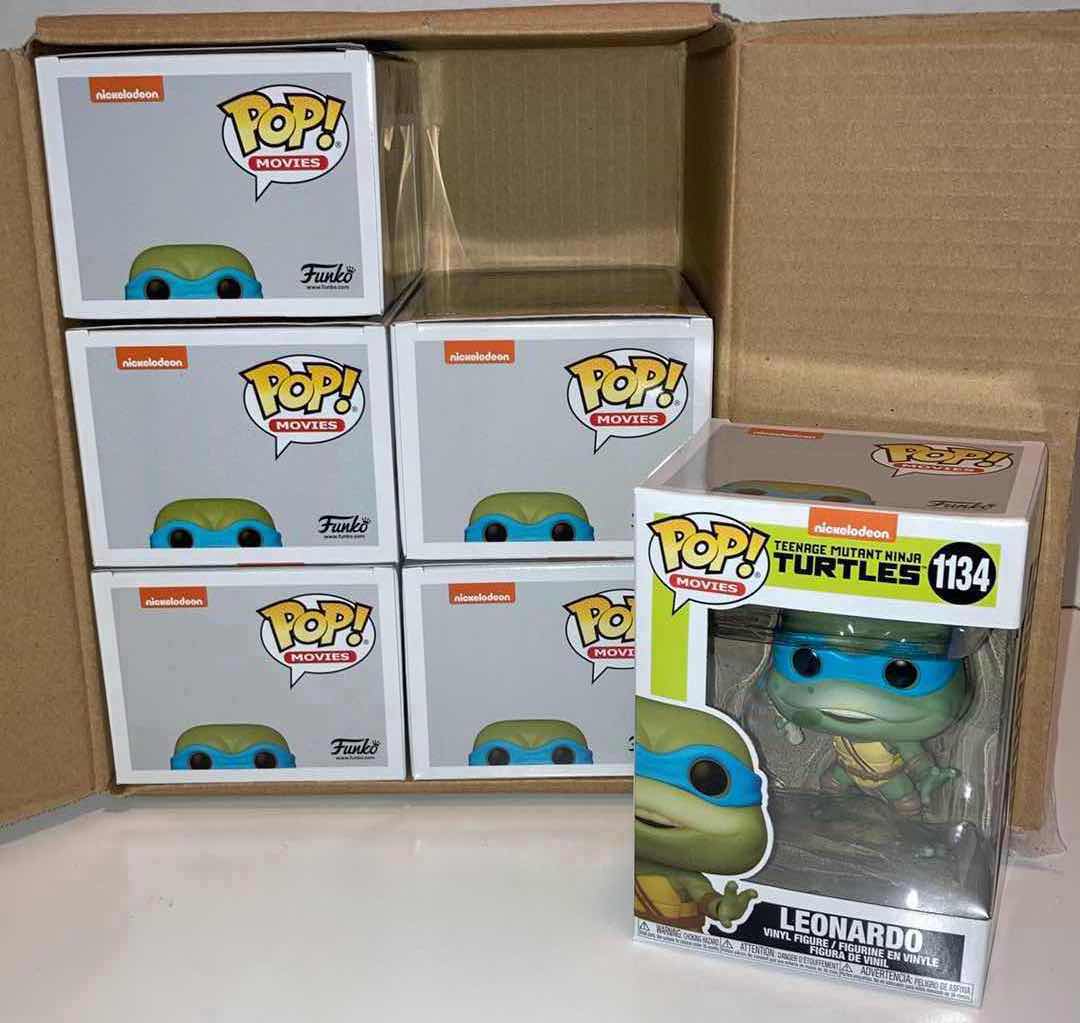 Photo 1 of NEW 6-PACK FUNKO POP! TEENAGE MUTANT NINJA TURTLES VINYL FIGURE, #1134 LEONARDO