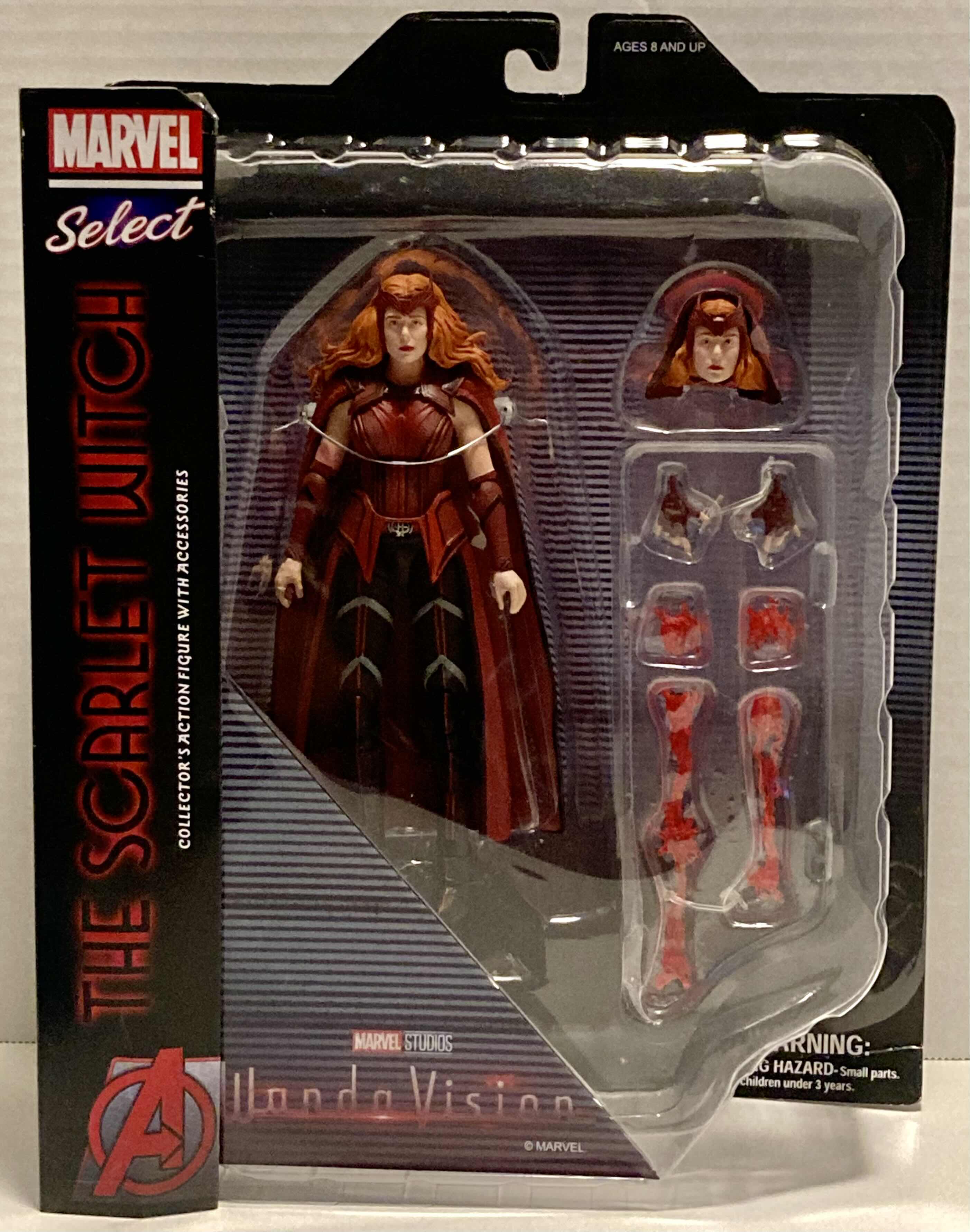 Photo 1 of NEW DIAMOND SELECT TOYS MARVEL SELECT WANDA VISION COLLECTOR'S ACTION FIGURE & ACCESSORIES, "THE SCARLET WITCH"