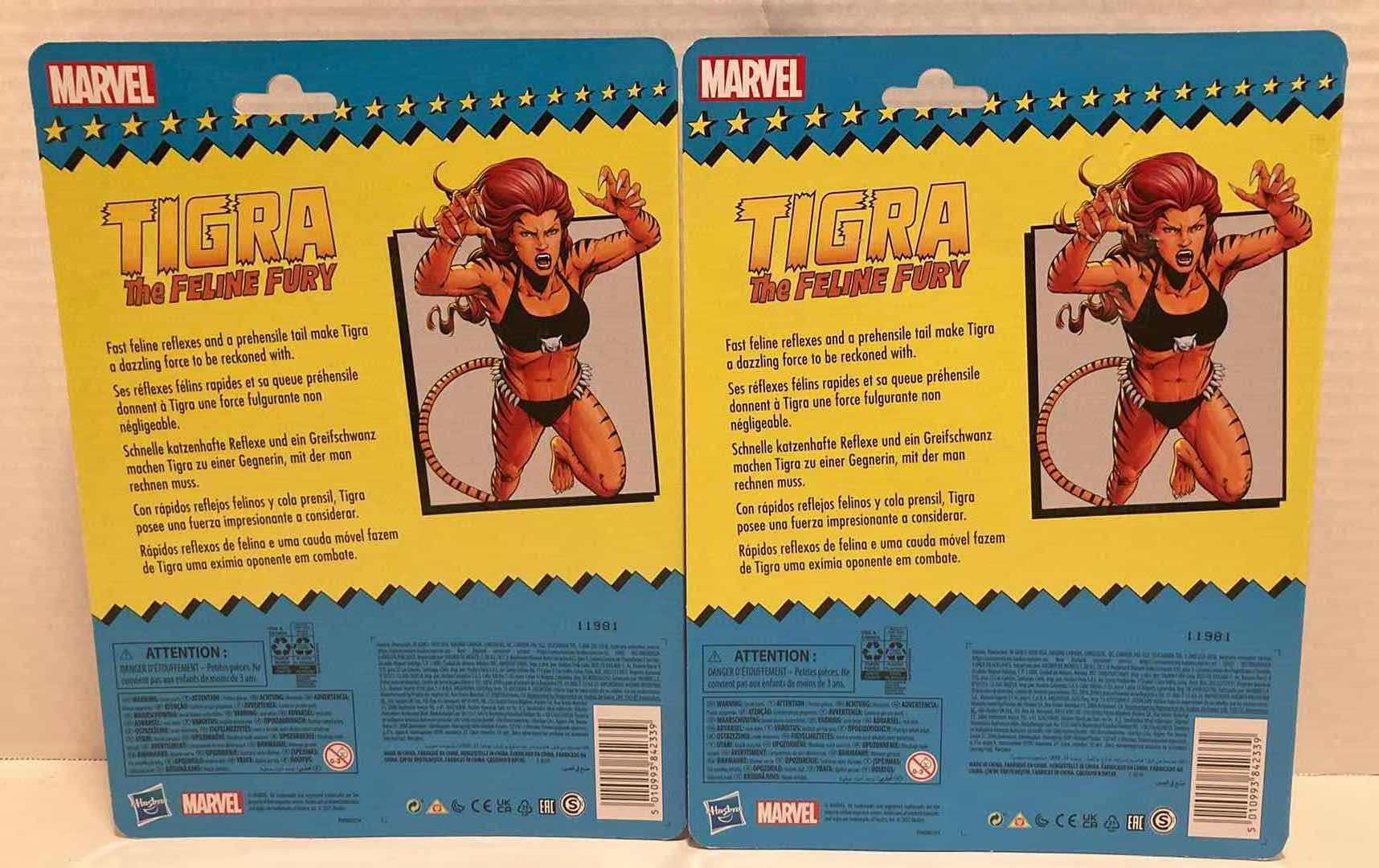 Photo 2 of NEW 2-PACK HASBRO MARVEL TIGRA THE FELINE FURY ACTION FIGURE W ACCESSORIES 