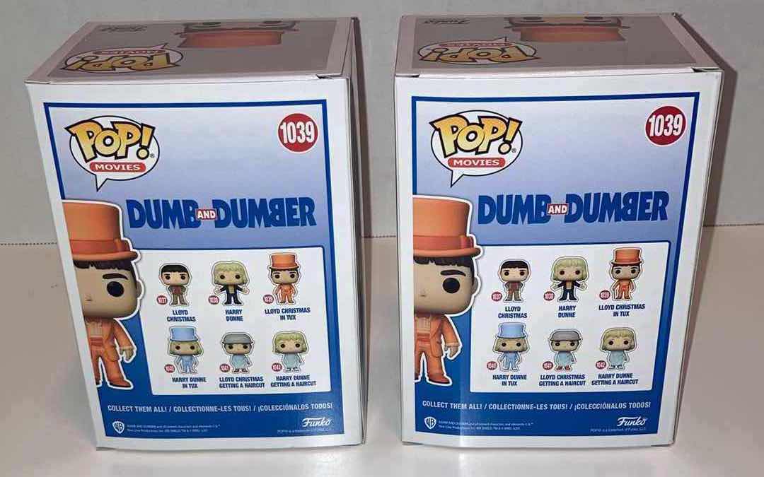 Photo 3 of NEW 2-PACK FUNKO POP! DUMB & DUMBER VINYL FIGURE, #1039 LLOYD CHRISTMAS IN TUX