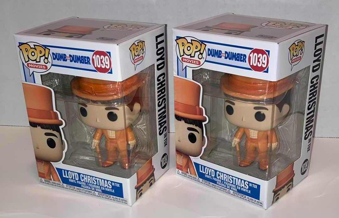 Photo 1 of NEW 2-PACK FUNKO POP! DUMB & DUMBER VINYL FIGURE, #1039 LLOYD CHRISTMAS IN TUX