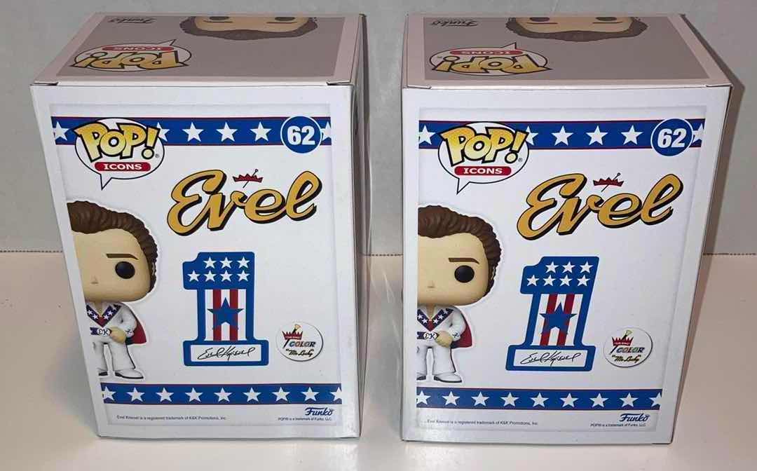 Photo 3 of NEW 2-PACK FUNKO POP! EVEL VINYL FIGURE, #62 EVEL KNIEVEL