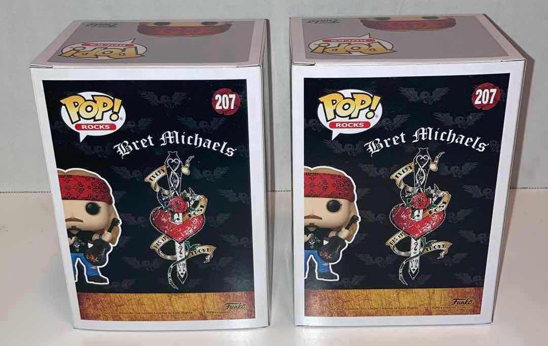 Photo 3 of NEW 2-PACK FUNKO POP! BRET MICHAELS VINYL FIGURE, #207 BRET MICHAELS