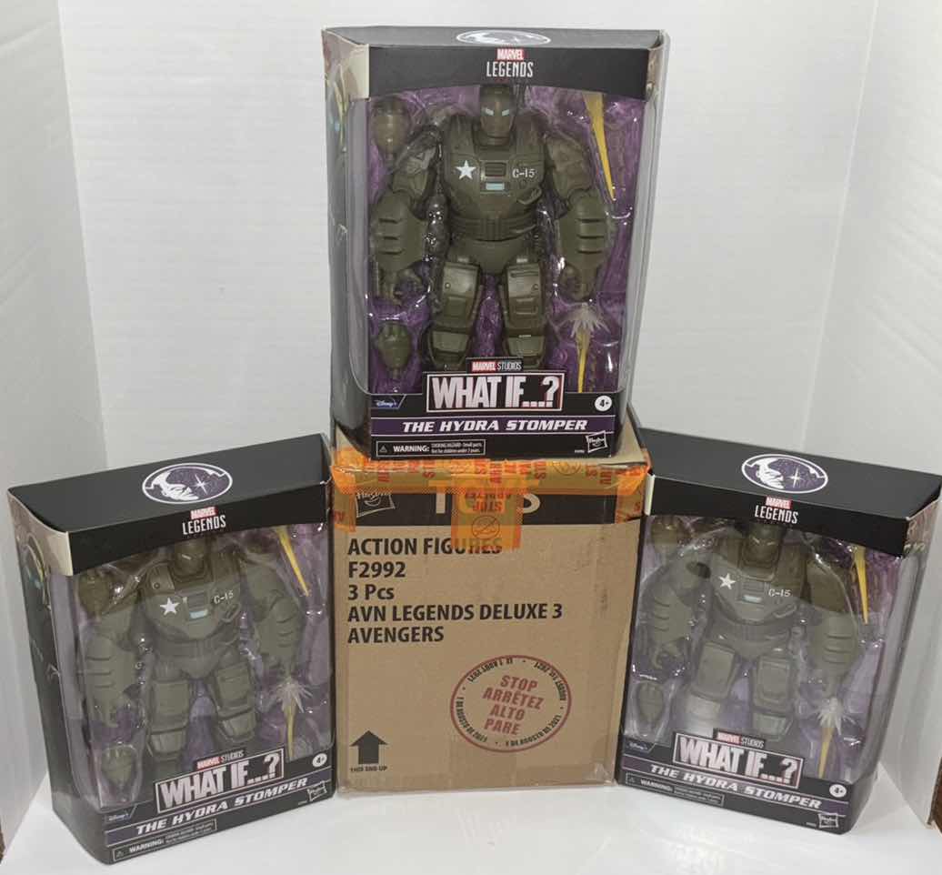 Photo 1 of NEW 3-PACK CASE HASBRO MARVEL LEGENDS SERIES 9” ACTION FIGURE & ACCESSORIES, WHAT IF…? “THE HYDRA STOMPER”