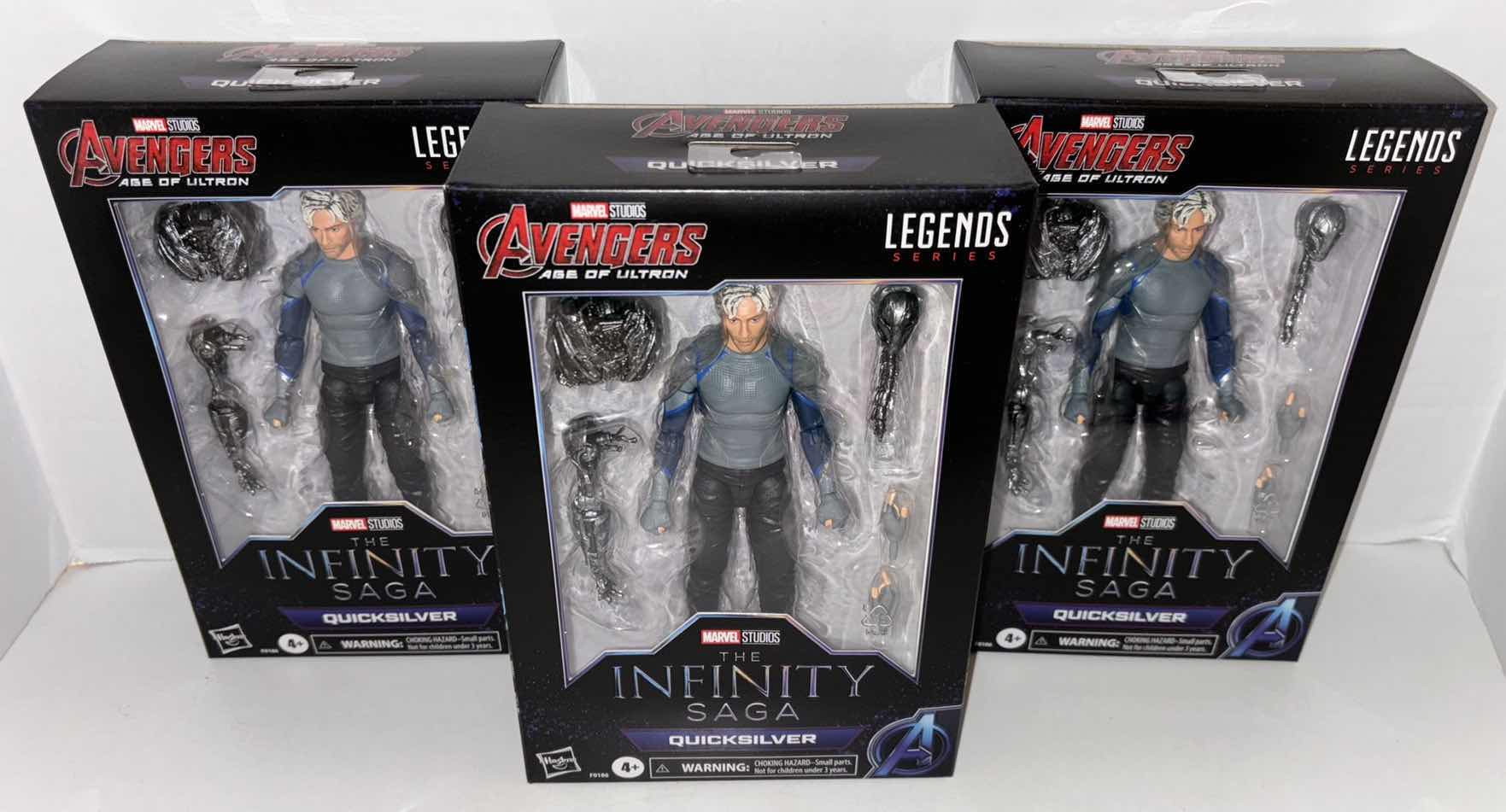 Photo 1 of NEW 3-PACK HASBRO
LEGENDS SERIES AVENGERS AGE OF ULTRON ACTION FIGURE & ACCESSORIES, THE INFINITY SAGA
"QUICKSILVER"