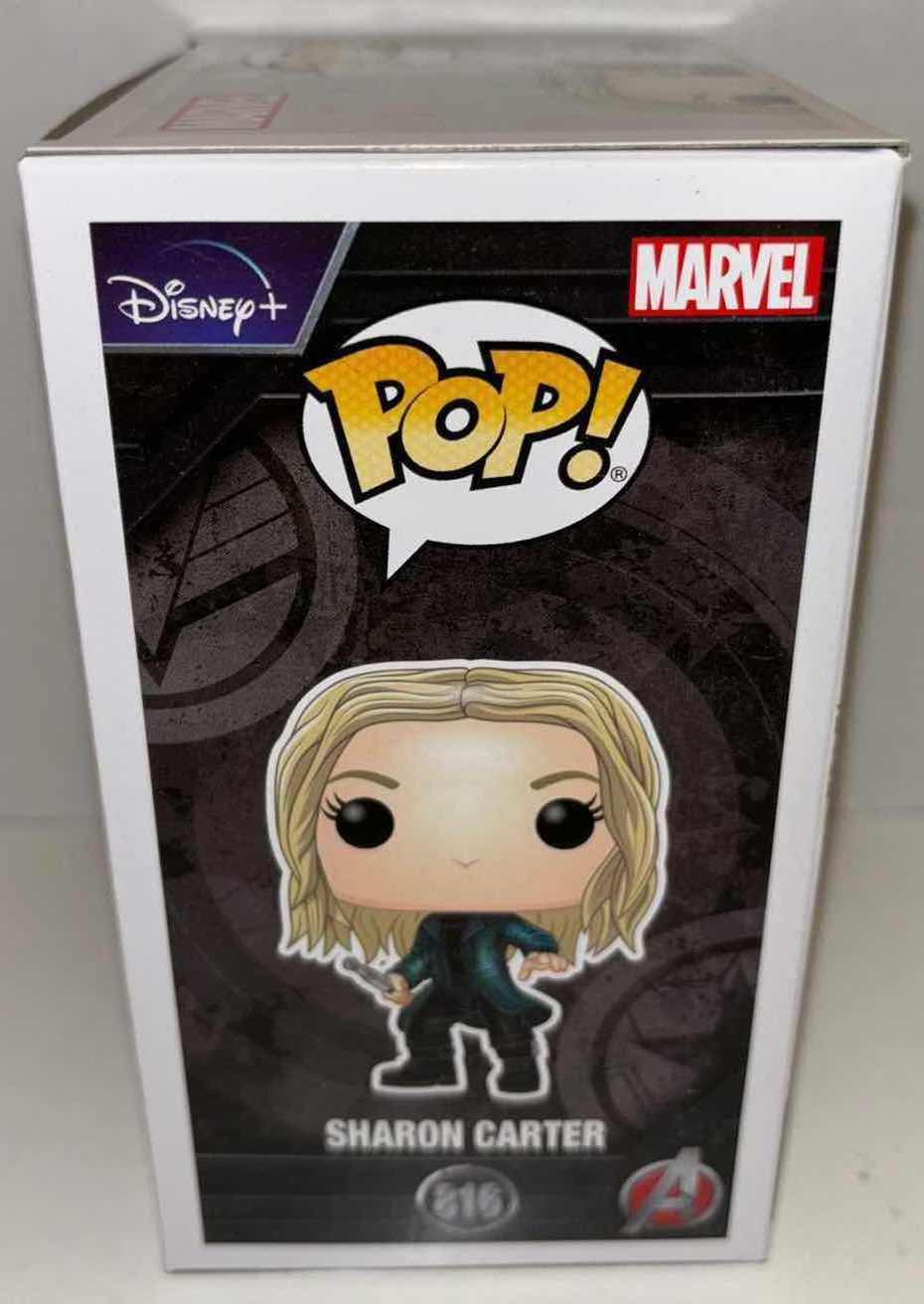 Photo 2 of NEW FUNKO POP! MARVEL STUDIOS BOBBLE-HEAD FIGURE, THE FALCON AND THE WINTER SOLDIER #816 SHARON CARTER